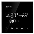 Комнатный термостат W-therm-1(black), черный, стеклянный, АС220, 16А, 86*86*13,3 мм